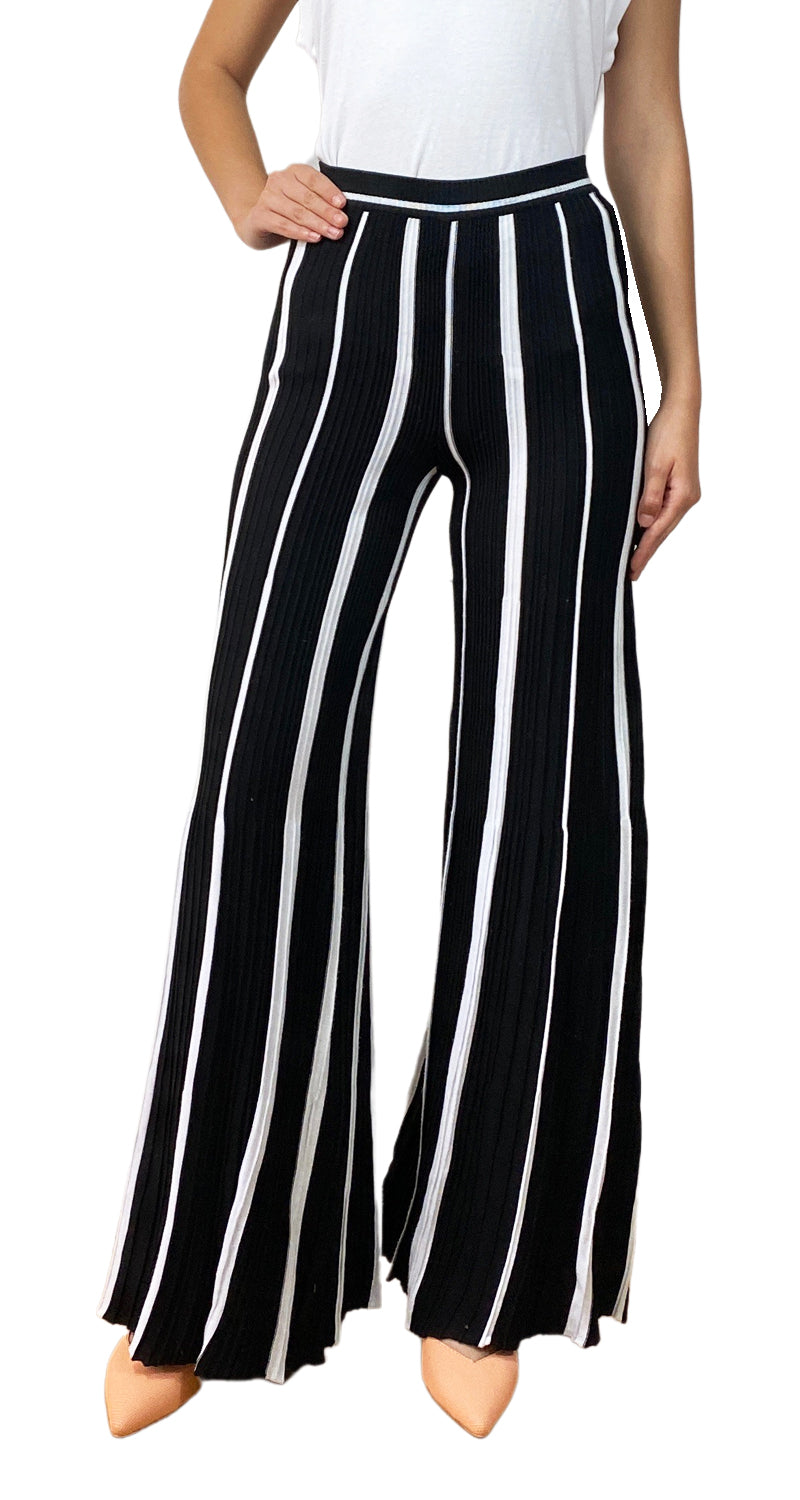 Pantalon negro a online rayas