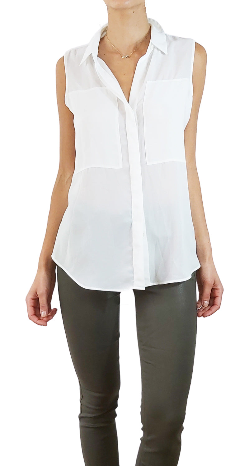 Blusa Blanca Botones Theory – Market People