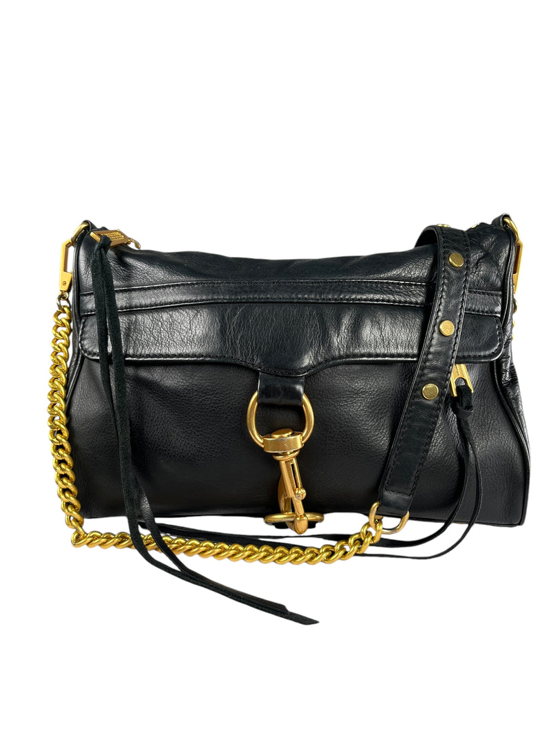 Cartera Crossbody Cuero Negra