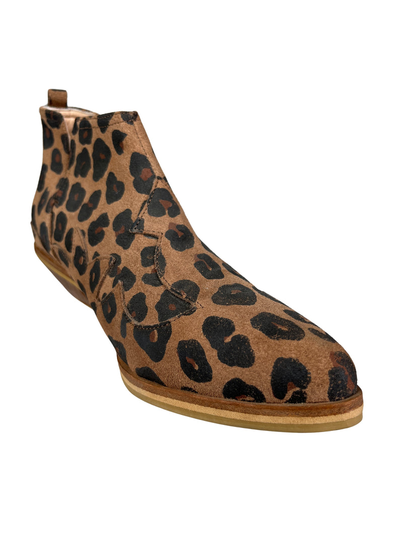 Botines Cuero Animal Print