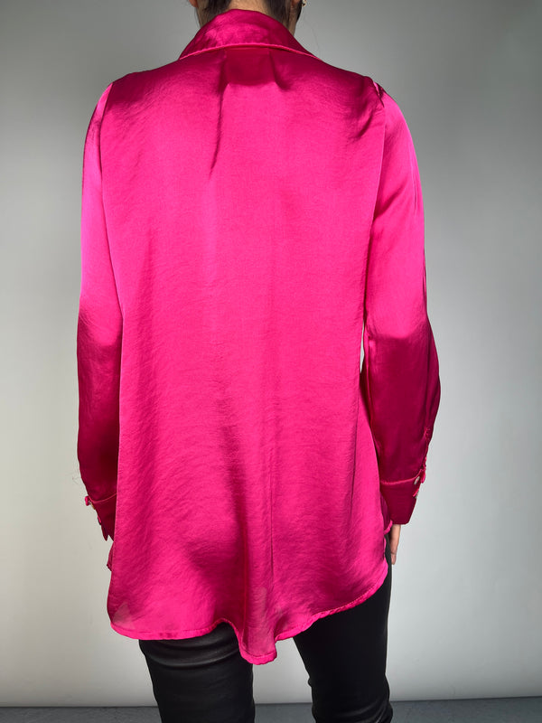 Blusa Fucsia Satinada