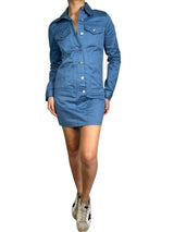 Vestido Denim Azul Cobalto