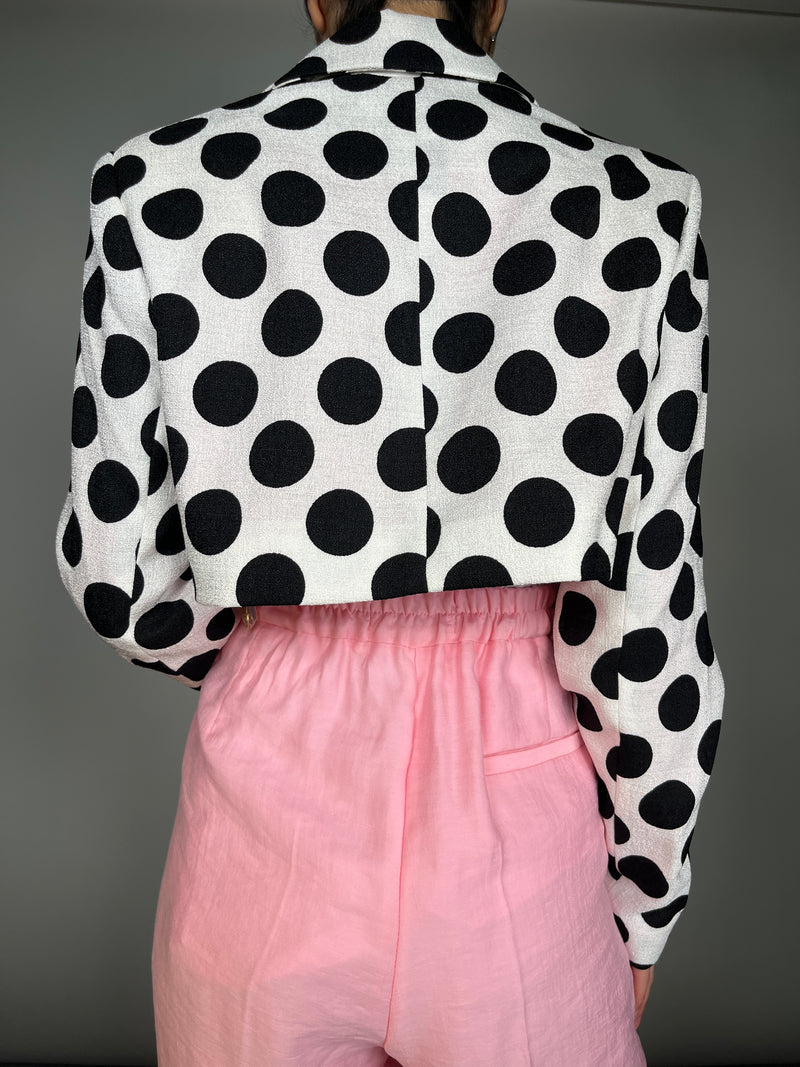 Chaqueta Crop Lunares