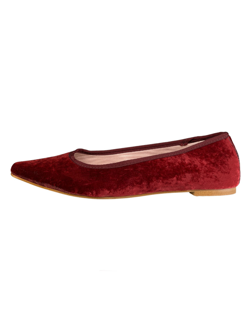 Flats Velvet Burdeo