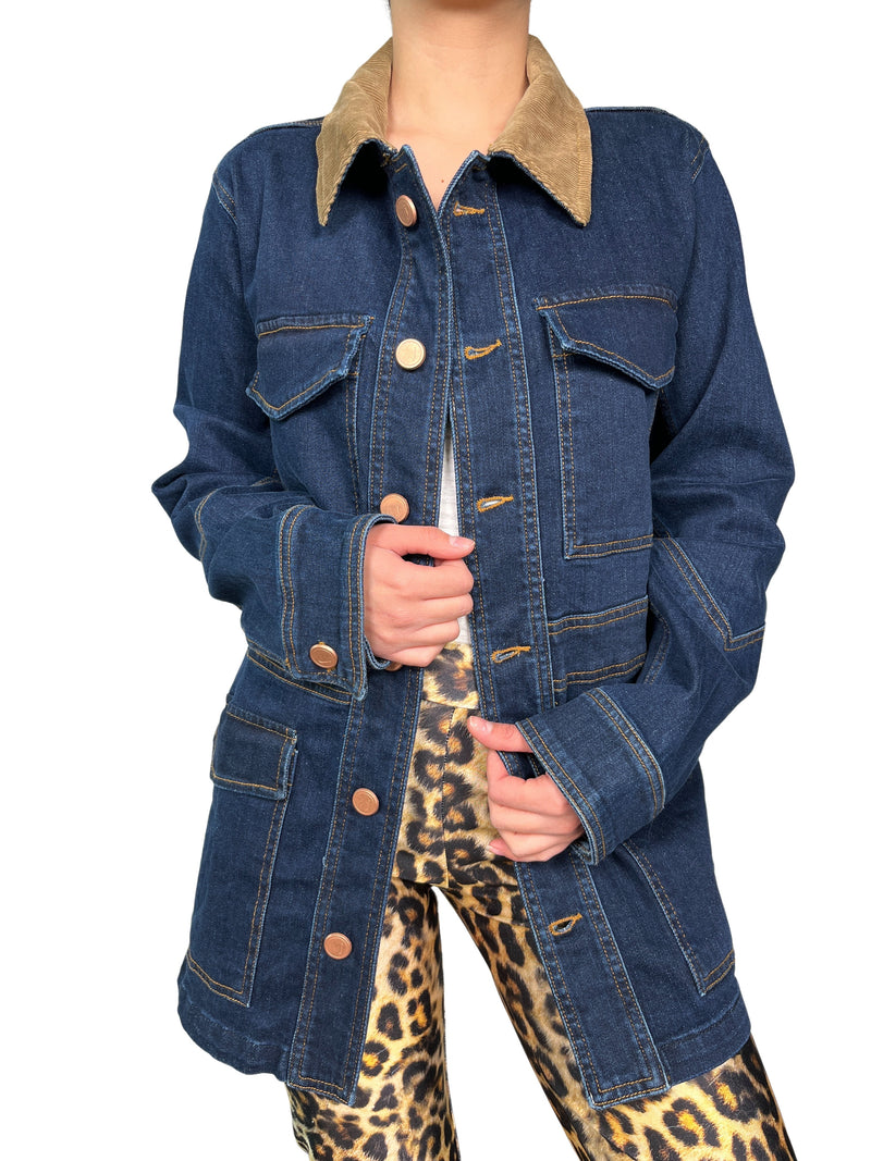 Chaqueta Flower Denim