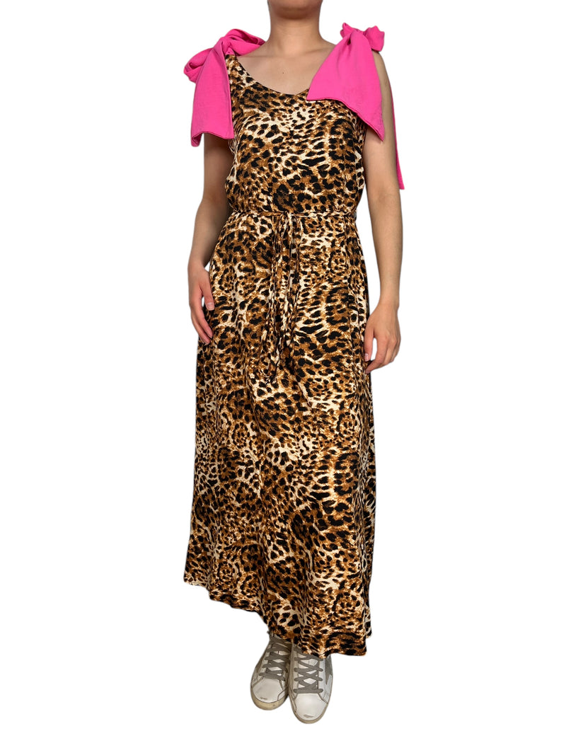 Vestido Animal Print Lazos