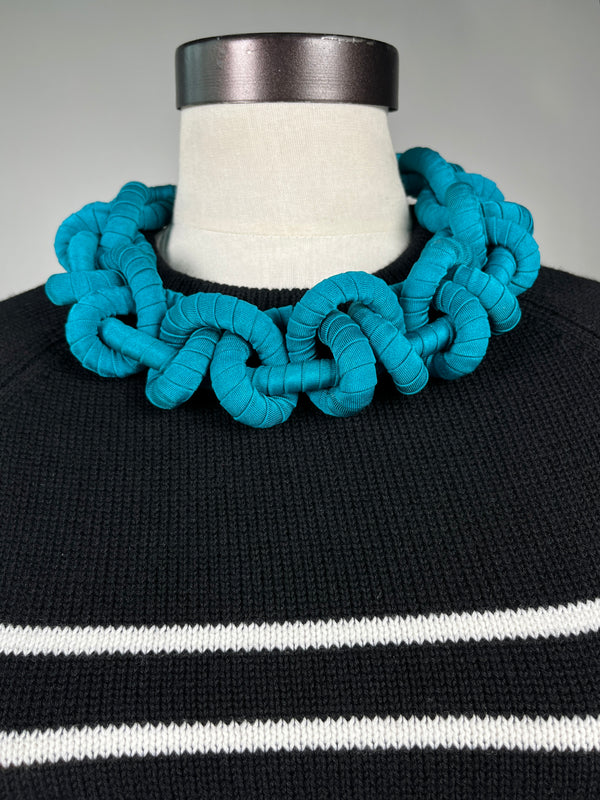 Collar Trenzado Turquesa S