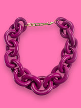 Collar Eslabón Morado