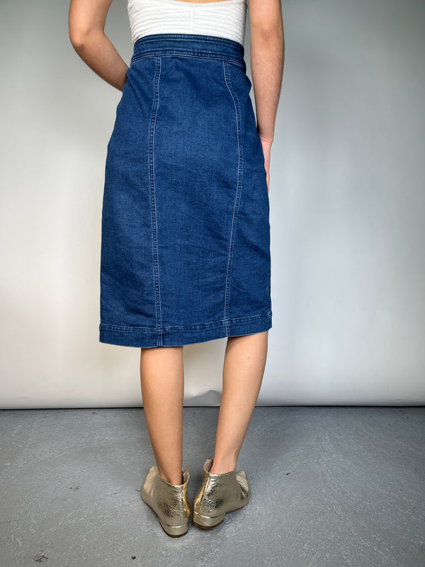 Falda Denim Botones