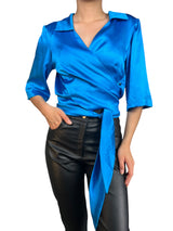 Blusa Seda Wrap