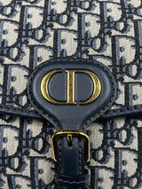 Bolso Mediano Dior Bobby Dior Oblique Jacquard Azul