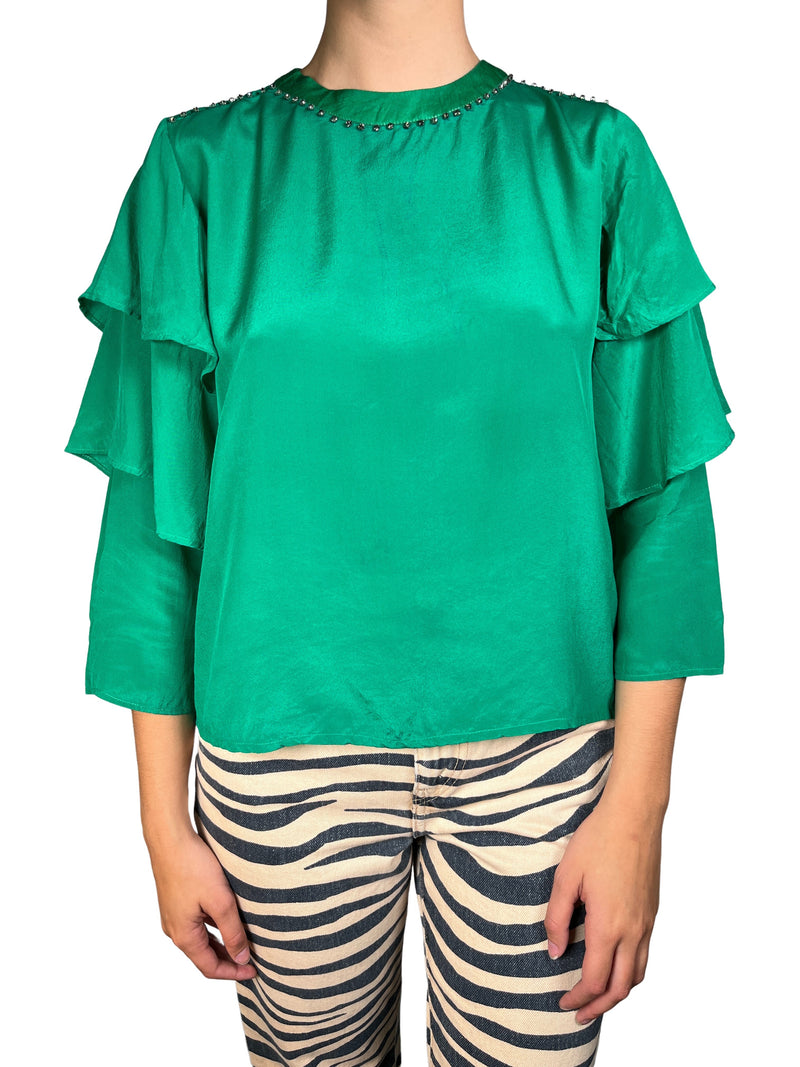 Blusa Verde Seda