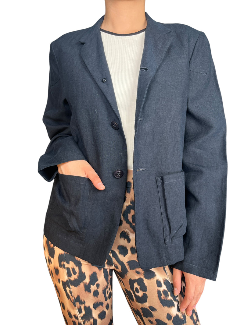 Chaqueta Lino Azul Marino