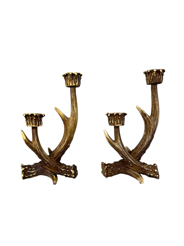 Set 2 Candelabros de Cuerno