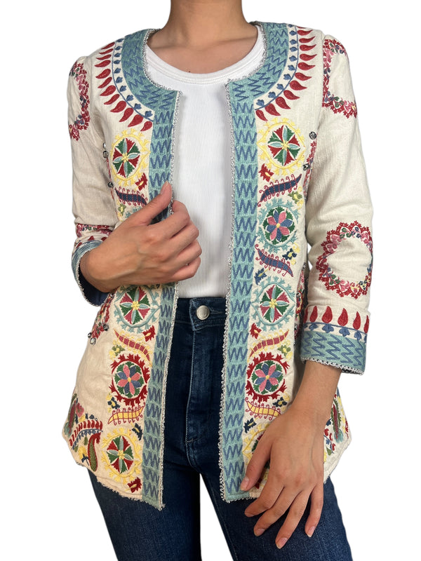 Chaqueta Bordada Multicolor