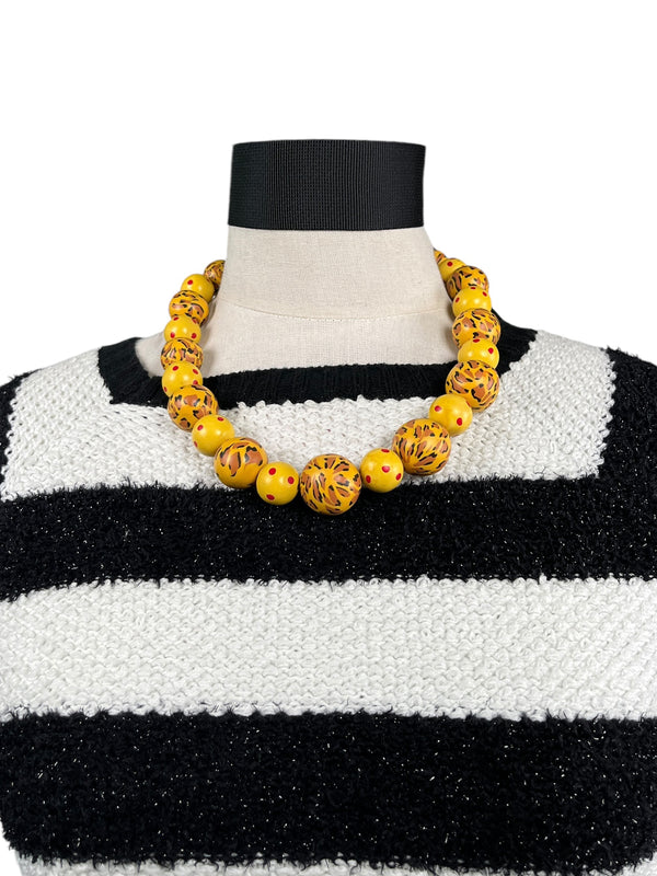 Collar Esferas Animal Print