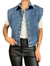 Chaqueta Denim Sin Mangas