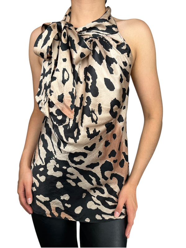 Blusa Halter Animal Print