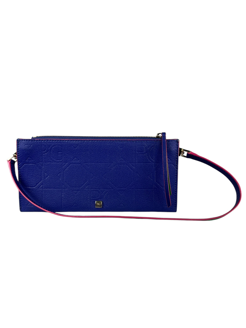 Cartera Cuero Azul