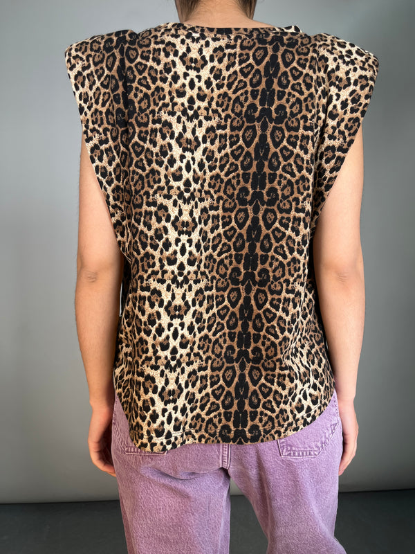 Polera Hombreras Animal Print