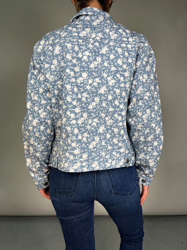 Chaqueta Denim Flores