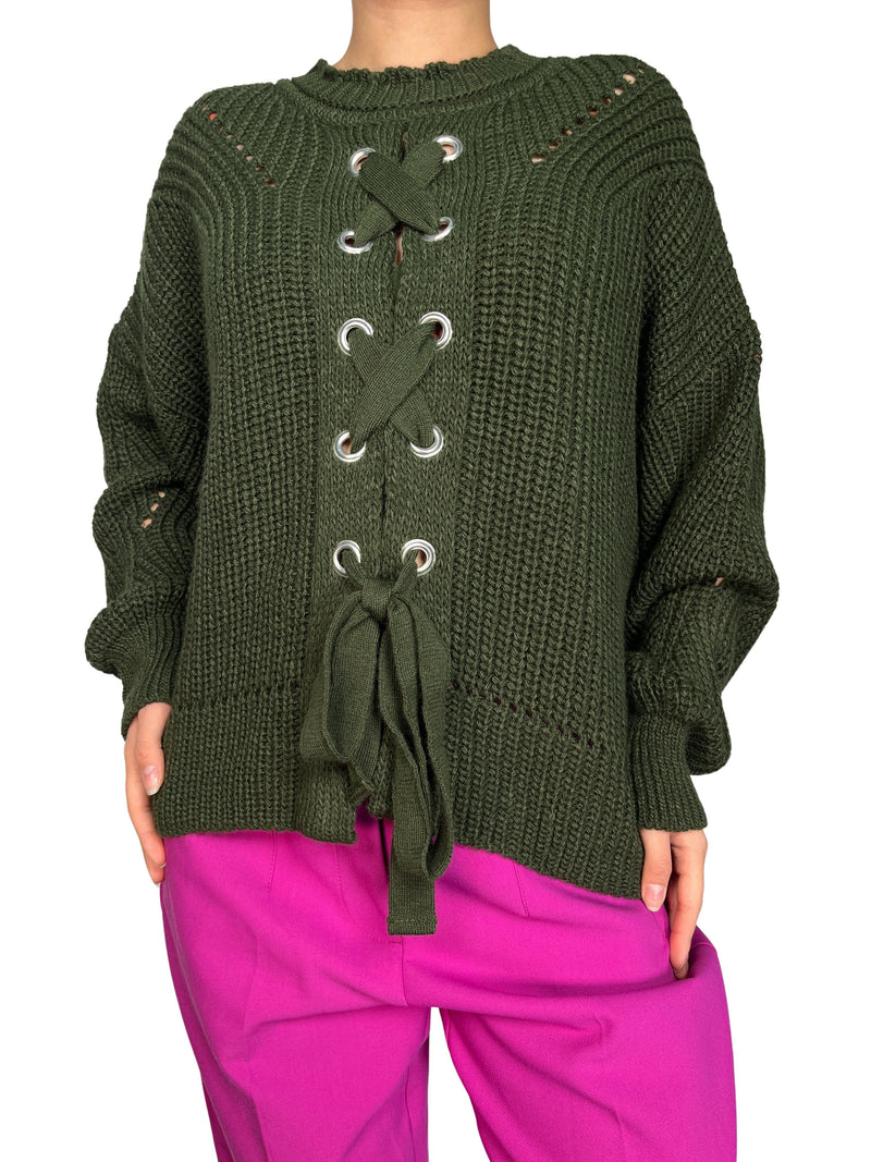 Sweater Verde Trenzado