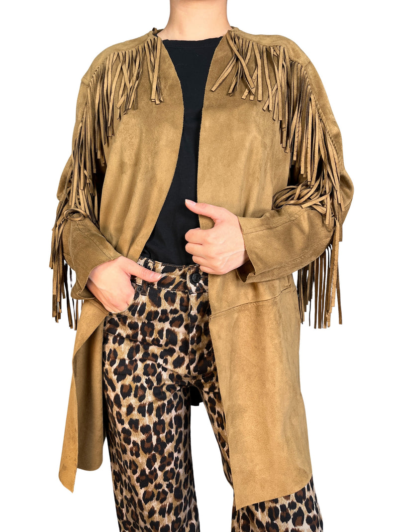 Chaqueta Camel Flecos