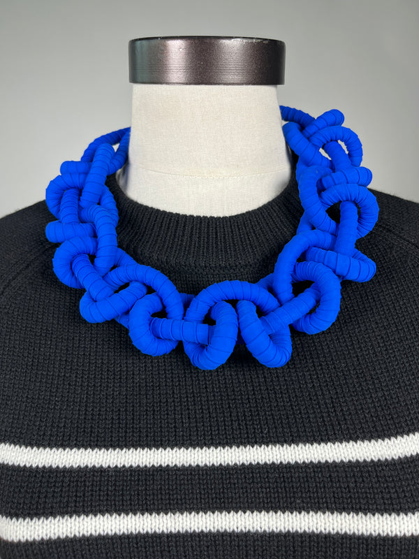 Collar Trenzado Azul S