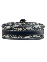 Bolso Mediano Dior Bobby Dior Oblique Jacquard Azul