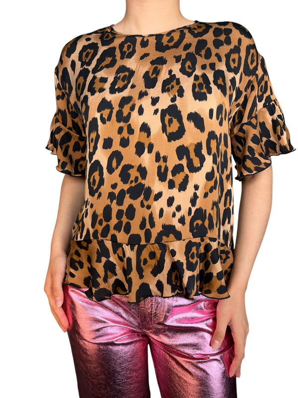 Blusa Seda Animal Print