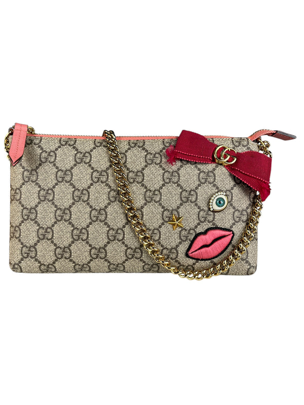 Cartera GG Supreme Monogram Embroidered Face