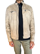 Chaqueta Beige Efecto Gamuza