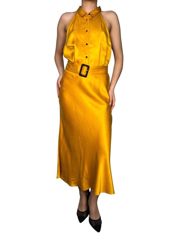 Vestido Amarillo Cinturón