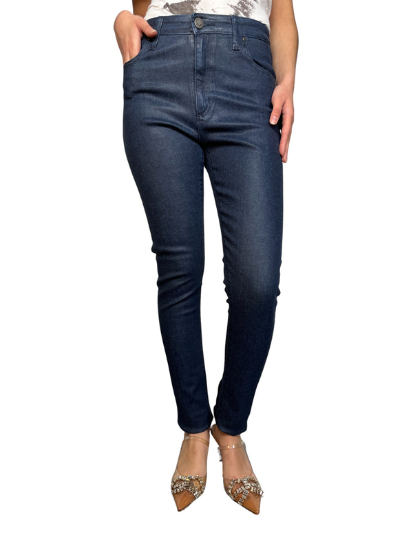 Jeans Slim Satin Blue