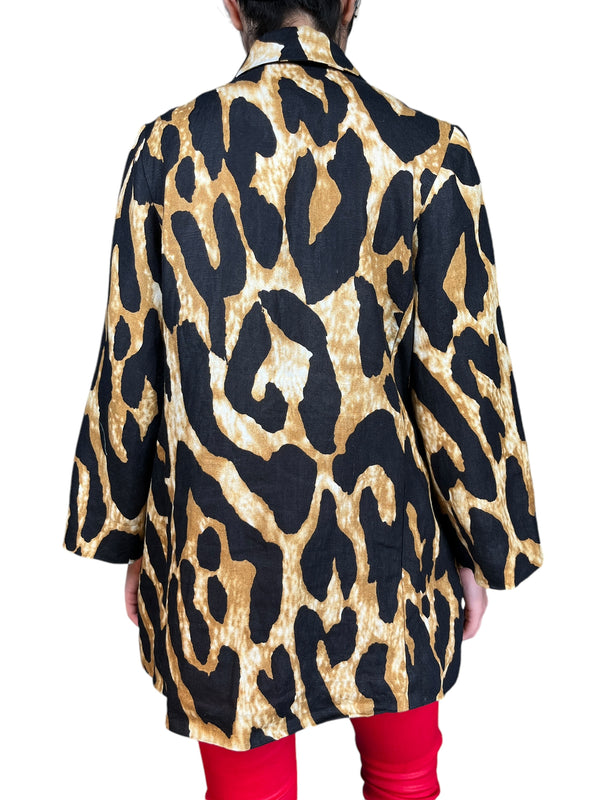 Blazer Lino Animal Print