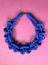 Collar Trenzado Azul S