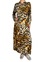 Vestido Animal Print Botones