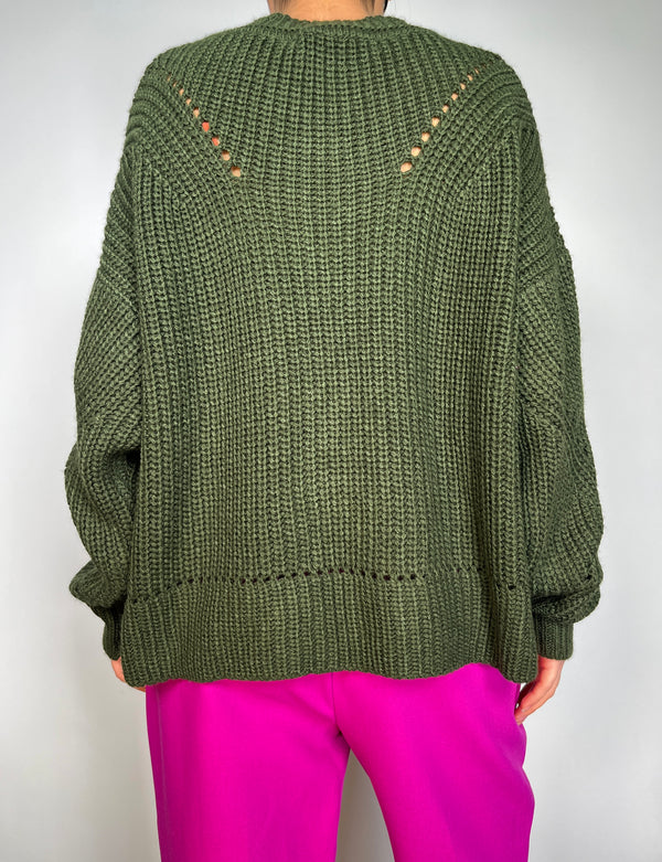 Sweater Verde Trenzado