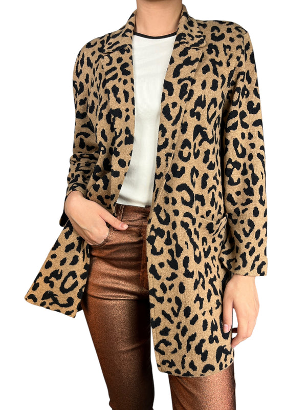 Cárdigan Blazer Animal Print