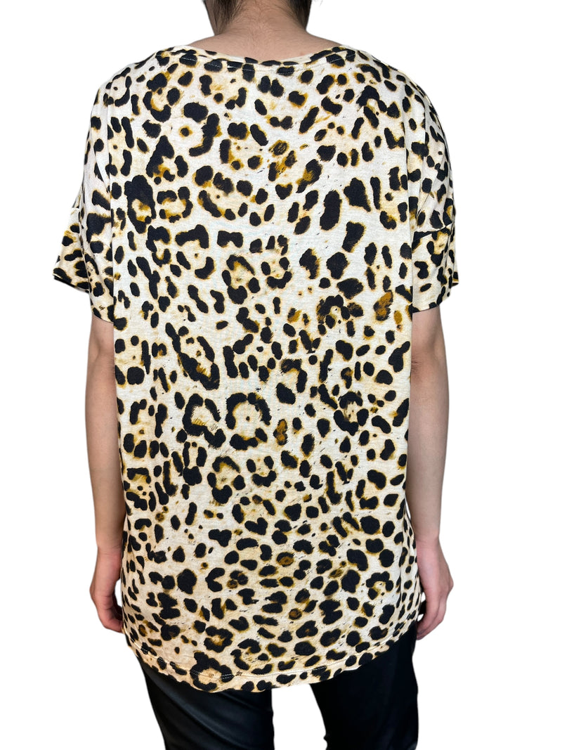 Polera Viscosa Leopardo