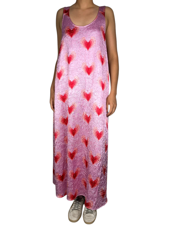 Vestido Corazones Satinado