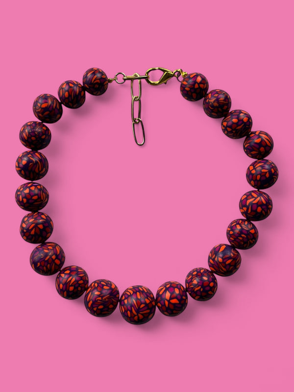 Collar Esferas Purple