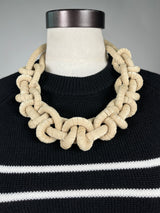 Collar Trenzado Beige M