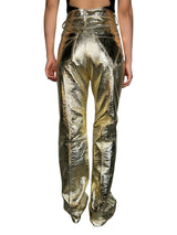 Pantalón Poete Gold Foil Cuero