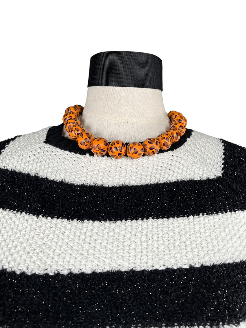 Collar Esferas Animal Print