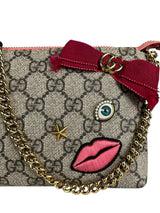 Cartera GG Supreme Monogram Embroidered Face