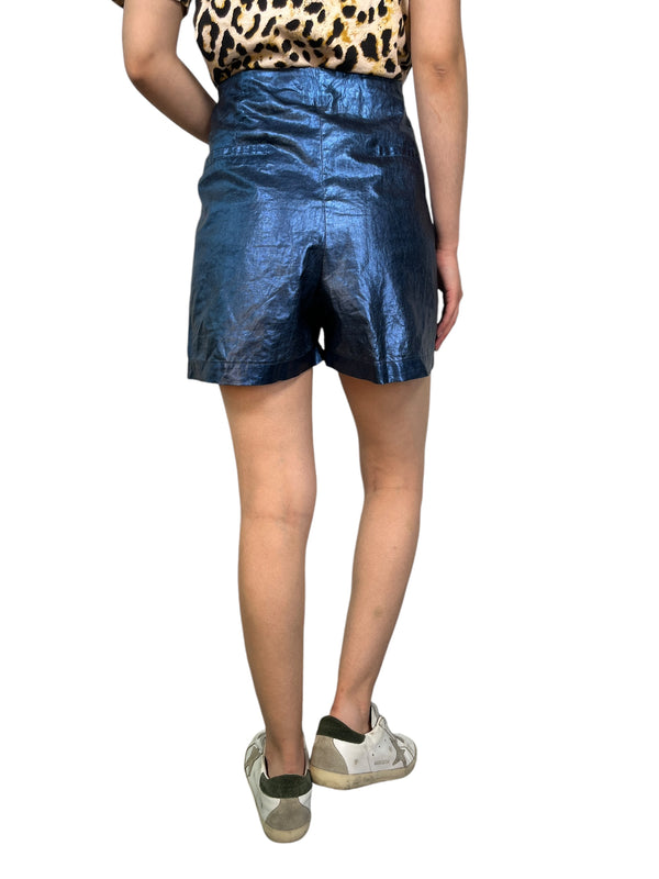 Shorts Azul Metalizado