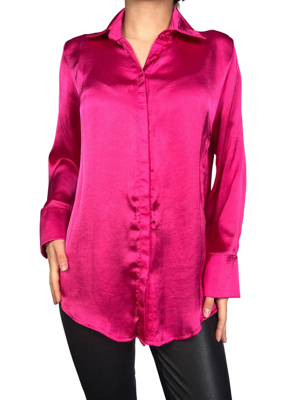 Blusa Fucsia Satinada