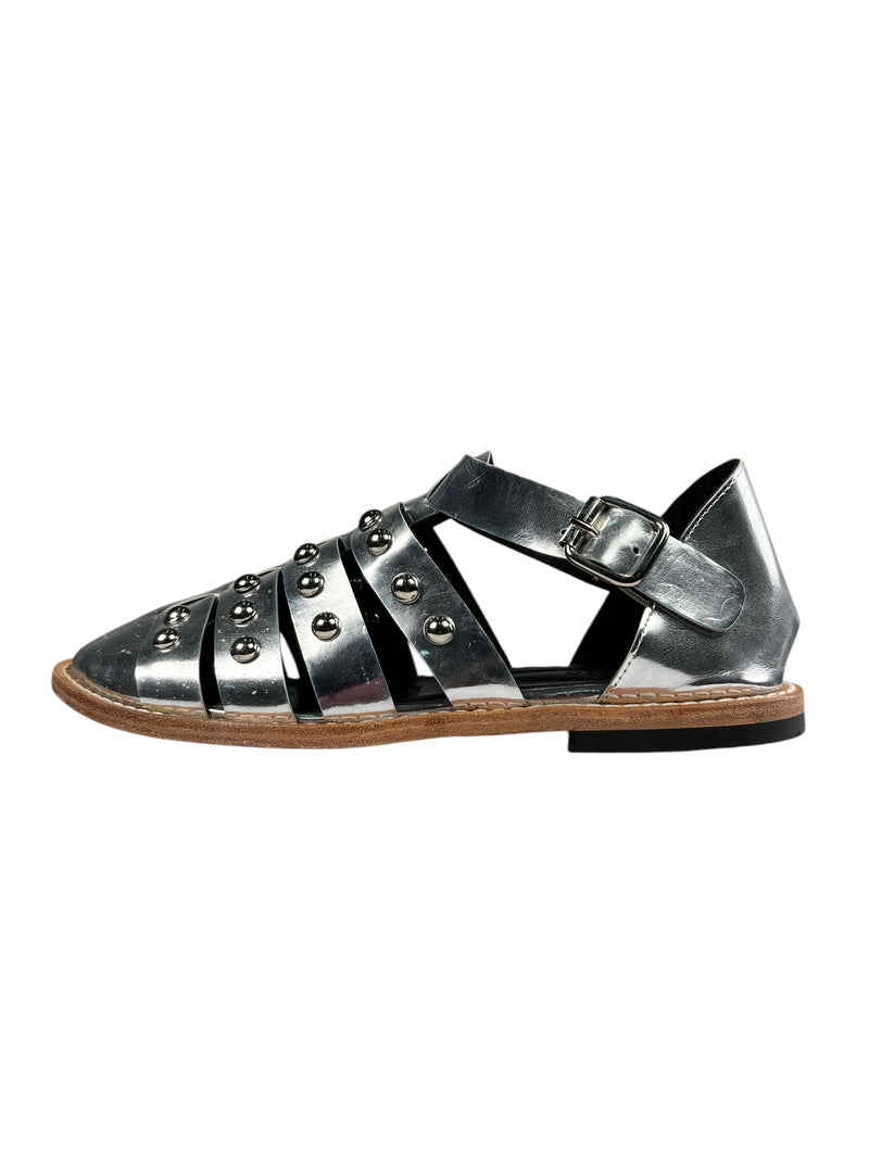 Sandalias Cuero Silver