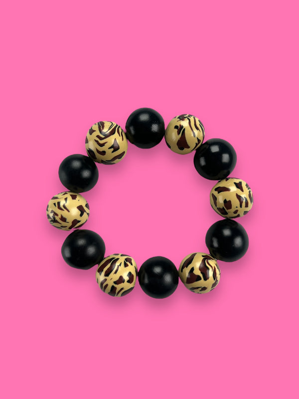 Pulsera Esferas Animal Print